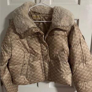 MICHAEL Michael Kors Beige Puffer Jacket- signature supersoft & comfortable- NWT